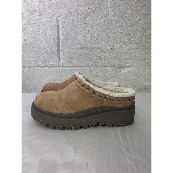 Skechers Shoes - Skechers Shindigs Y2K Chunky Tan Brown Slip On Clogs Mules Shoes US Women's 5
